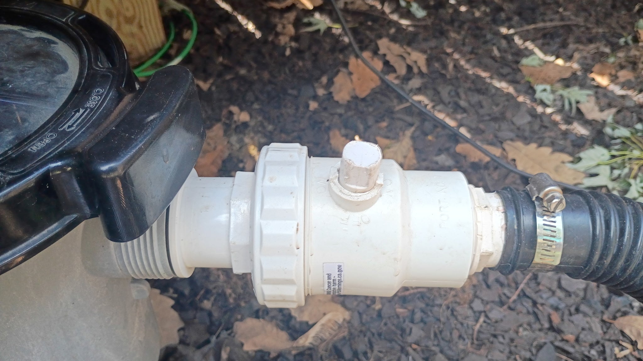 Water Shut Off Handle - Pool Valve Common - Asa UV Protected